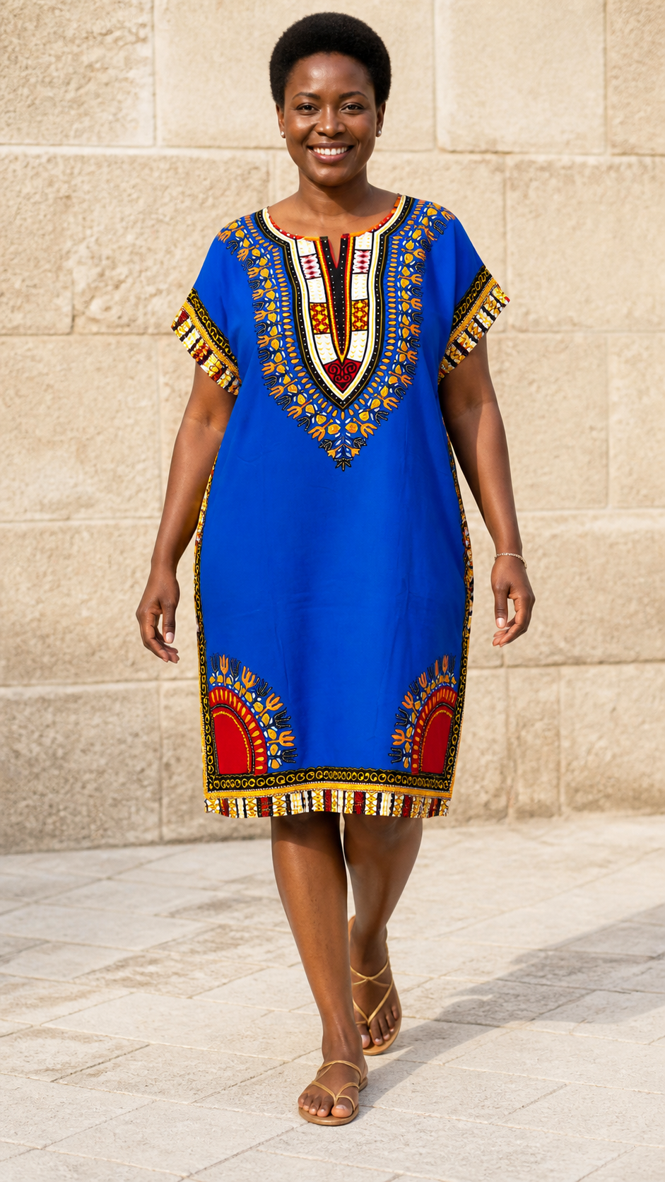 Royal Blue Dashiki Dress
