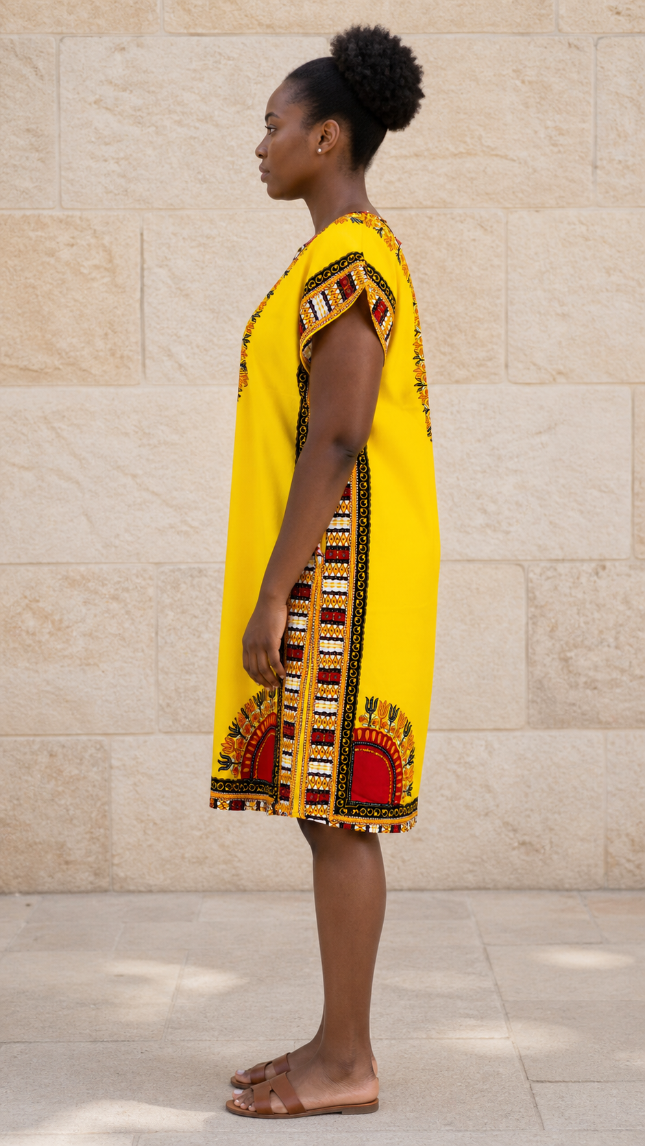 Yellow Dashiki Dress - side