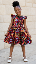 Pink Circle Print Childrens Dress