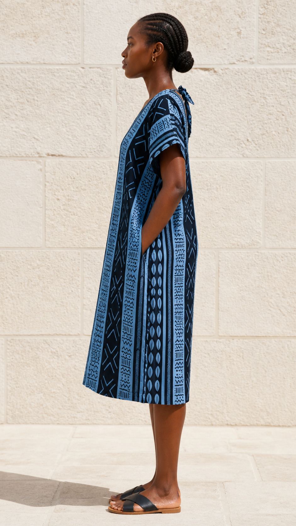 Dark Blue Dashiki Shirt
