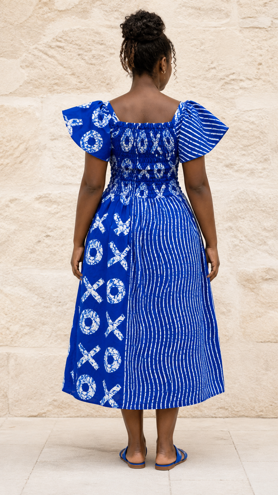 Blue Off Shoulder Dress