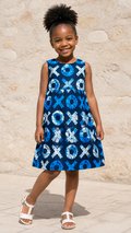 Blue Symbol Print Romper