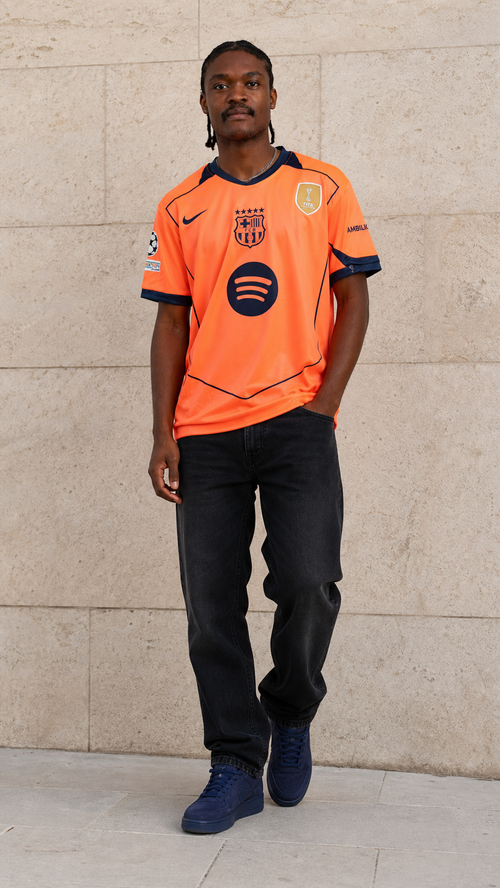 Barcelona Orange Football Jersey - front