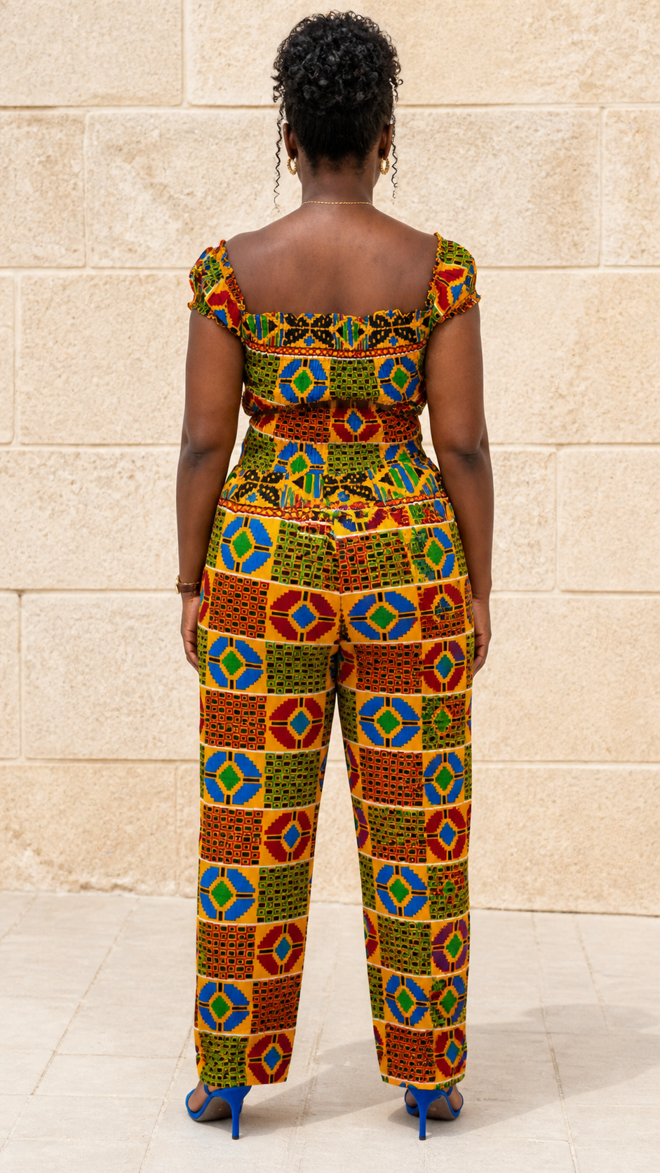 Multicolor African Print Jumpsuit