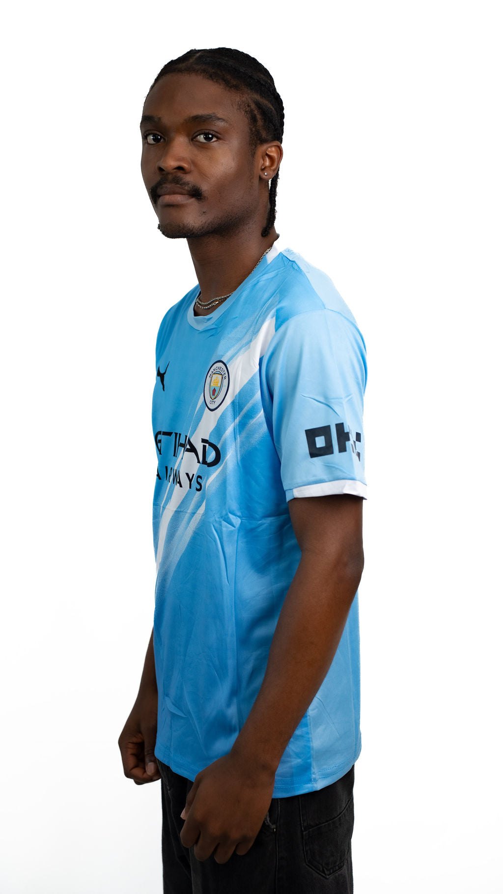 Manchester City Blue Football Jersey — product view 04