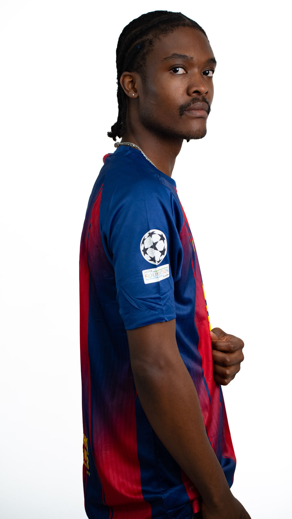 Barcelona Navy Red Football Jersey — alternate view 02