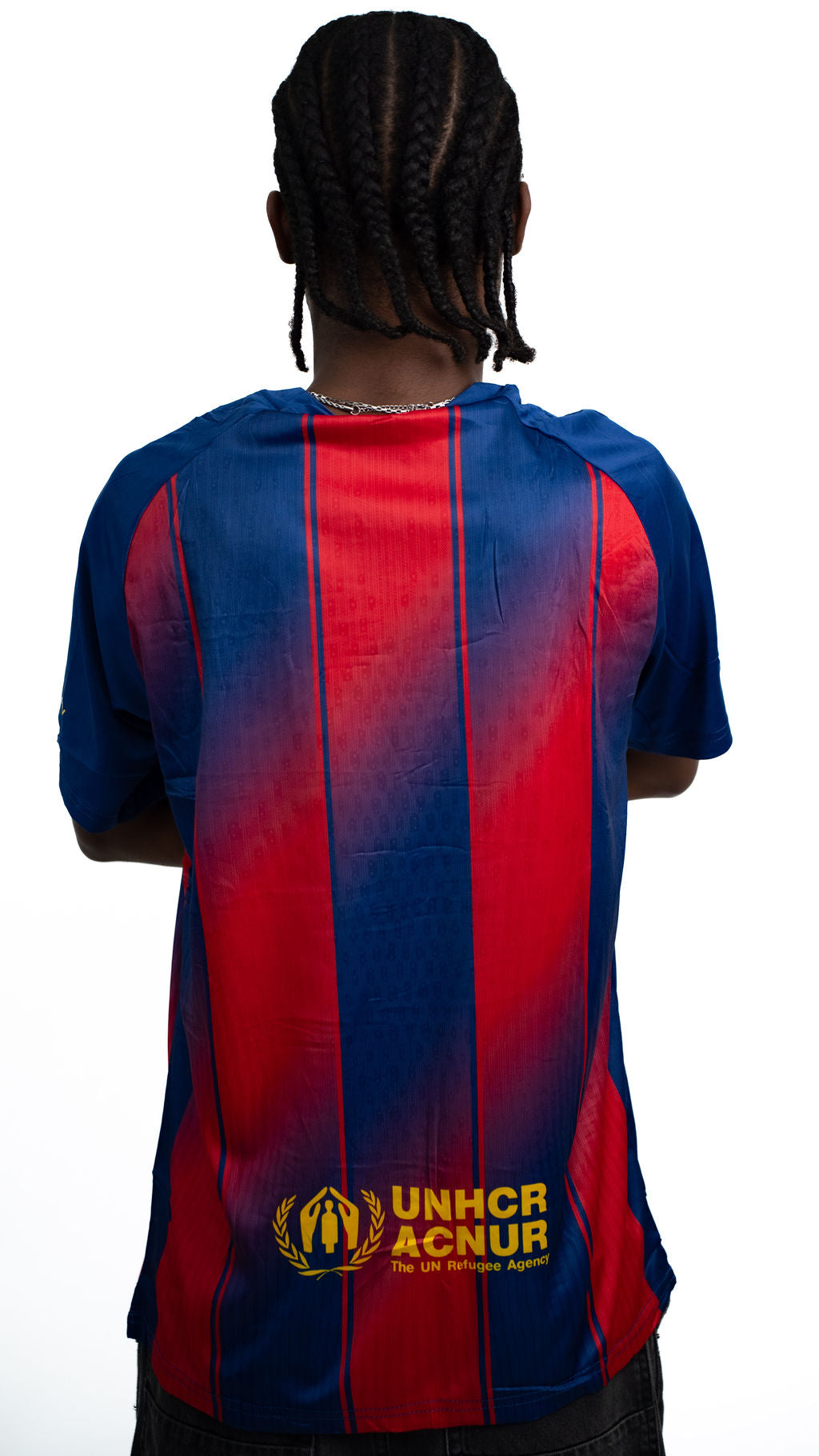 Barcelona Navy Red Football Jersey — product view 03