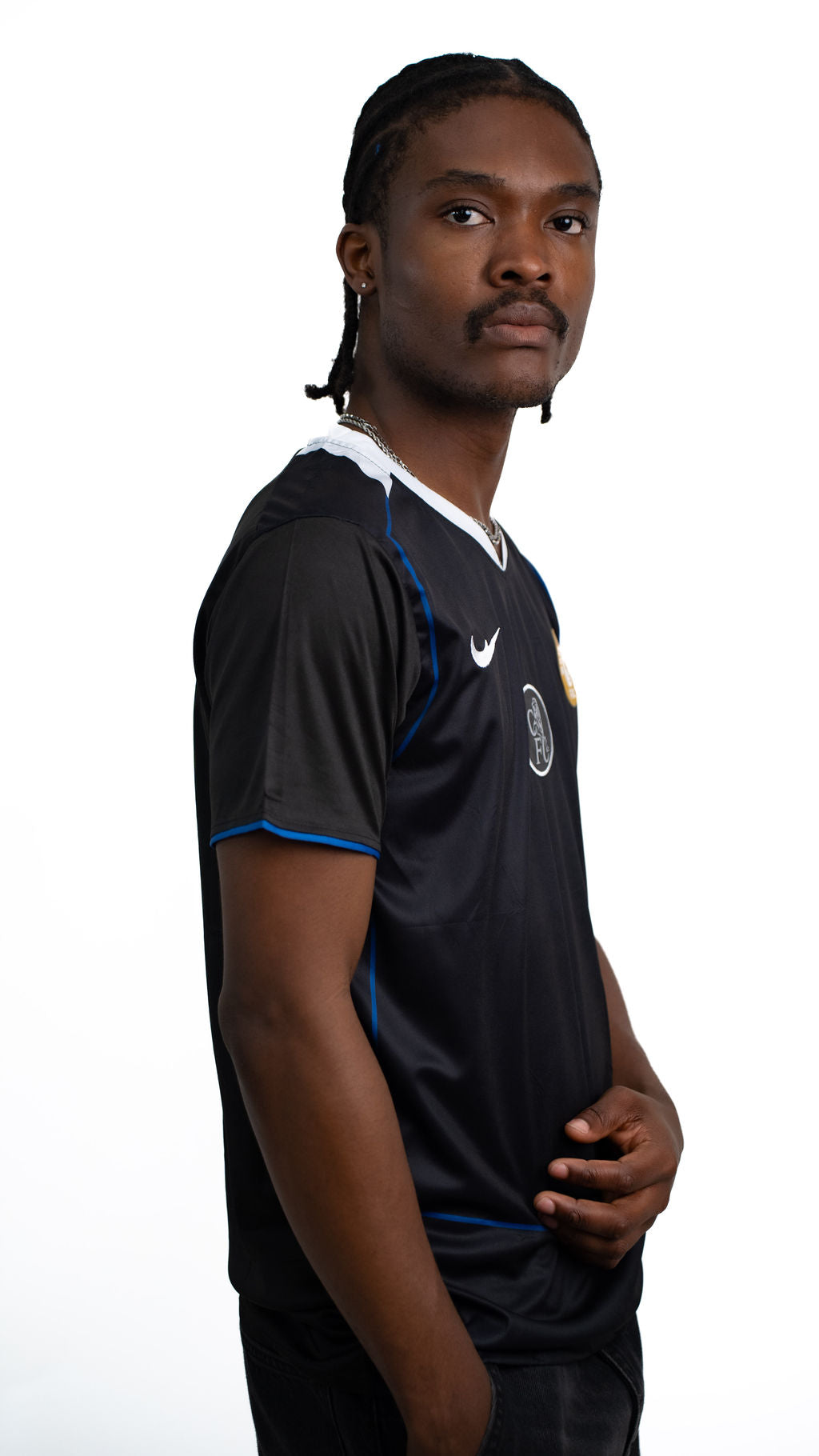 Chelsea Black Football Jersey — alternate view 02