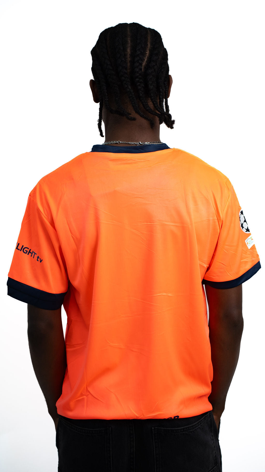 Barcelona Orange Football Jersey — product view 03