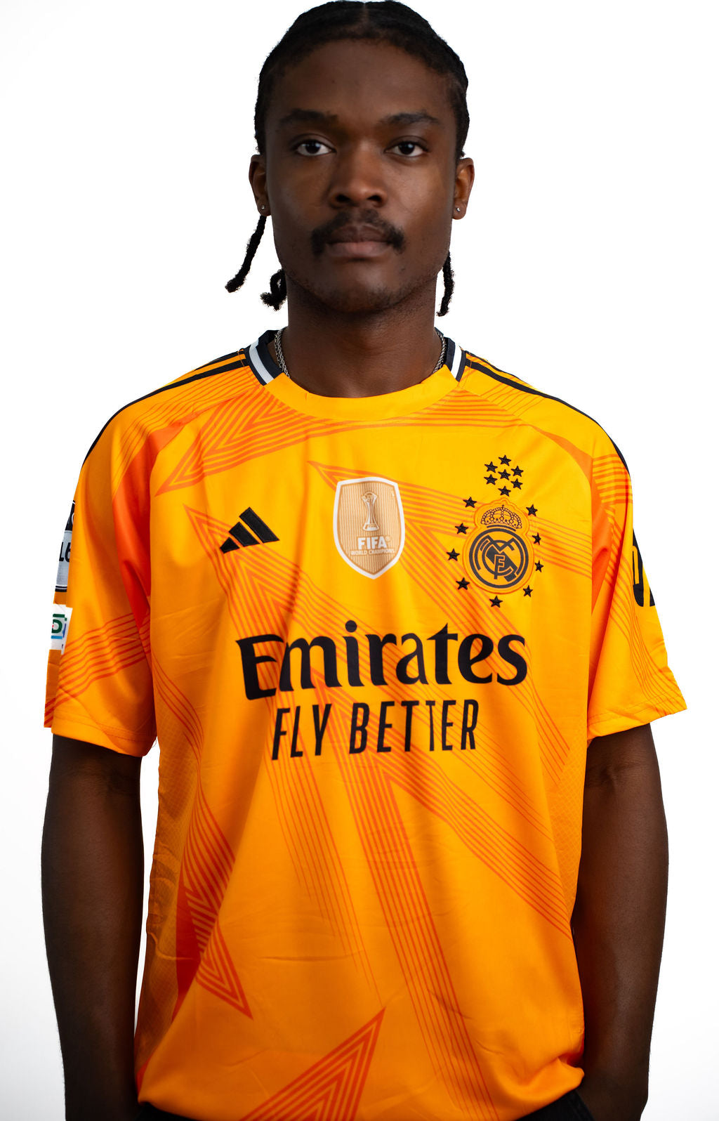 Barcelona Orange Football Jersey — product view 06