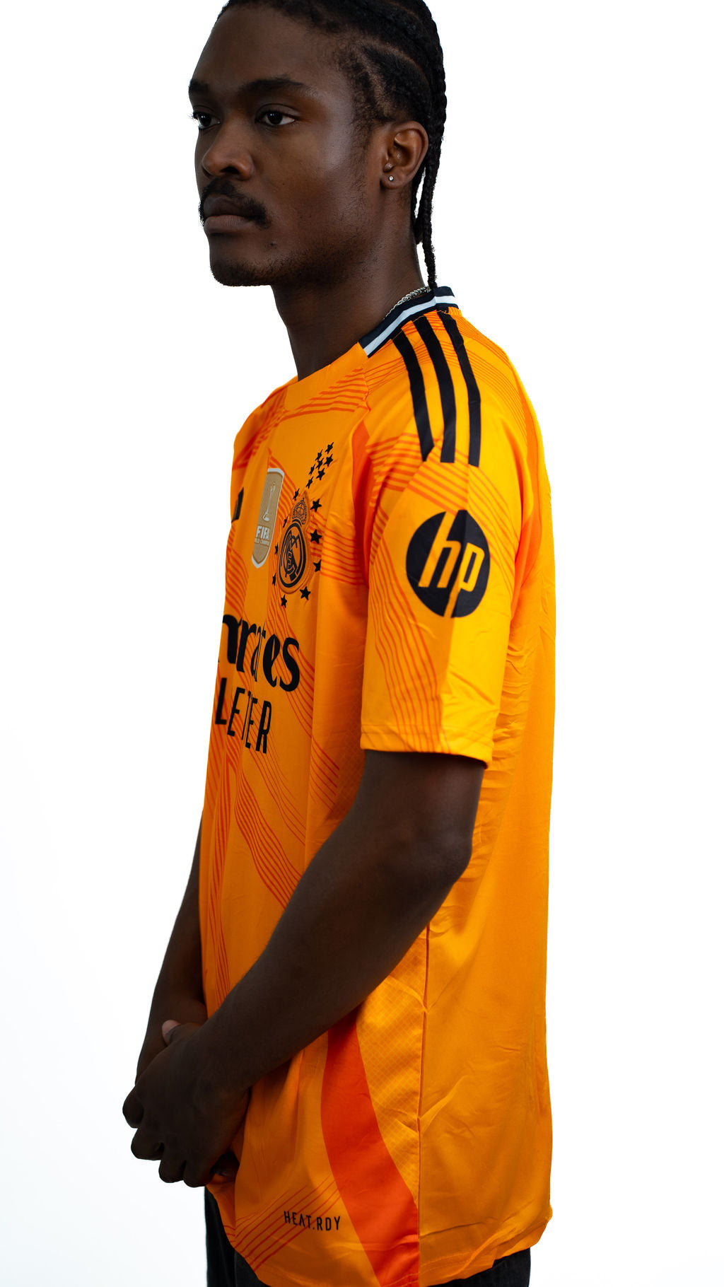 Real Madrid Orange Football Jersey — product view 03