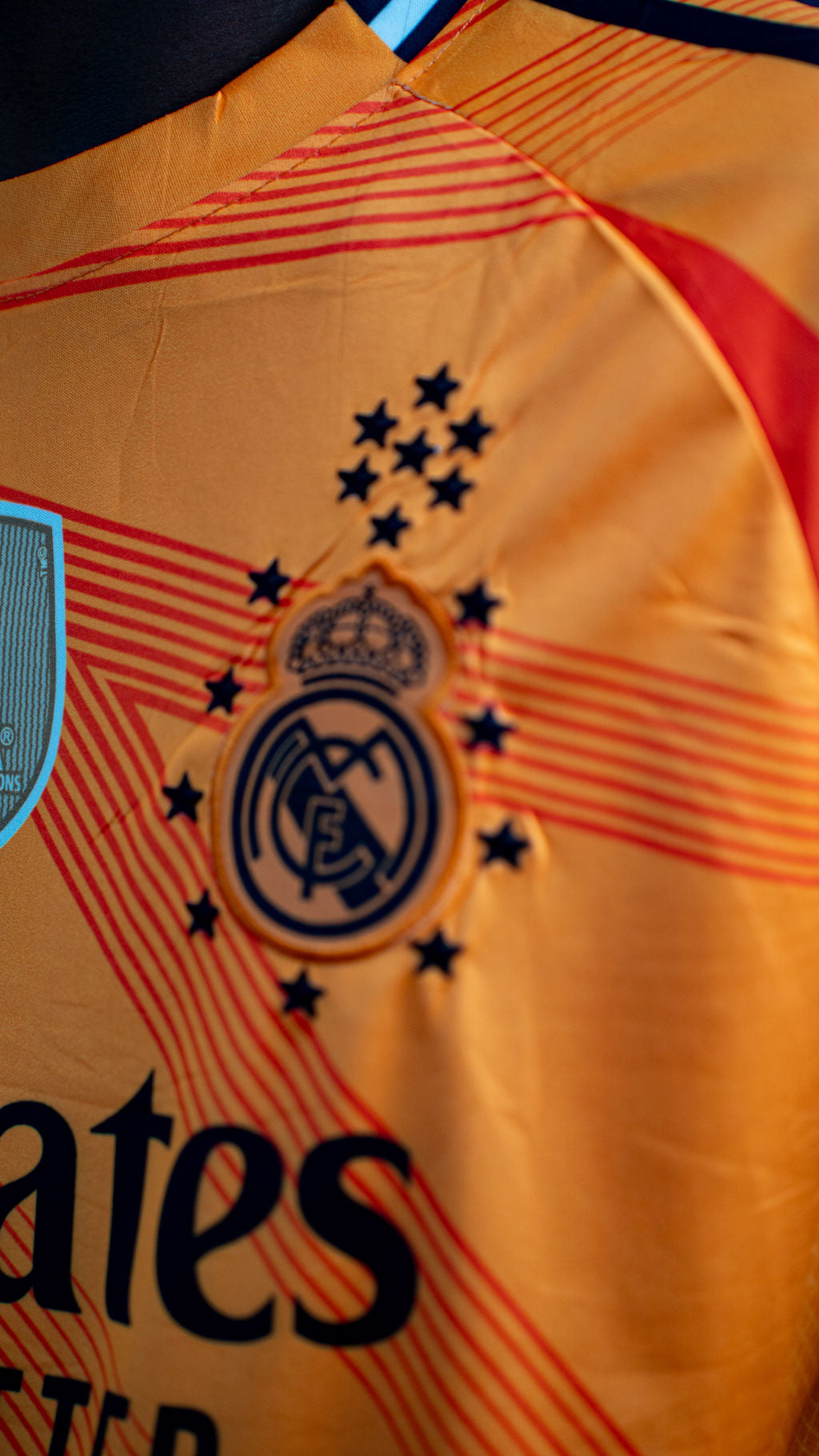 Real Madrid Orange Football Jersey — product view 04