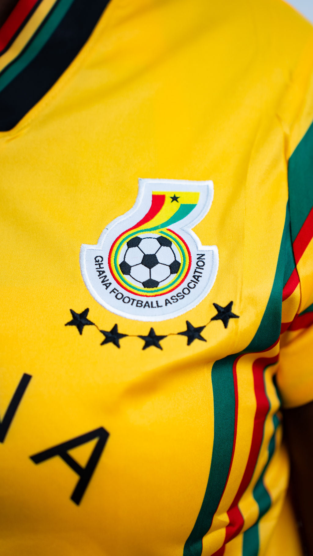 Ghana Yellow Football Jersey — product view 04