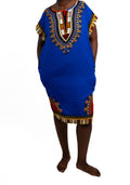 Royal Blue Dashiki Dress — main view 01