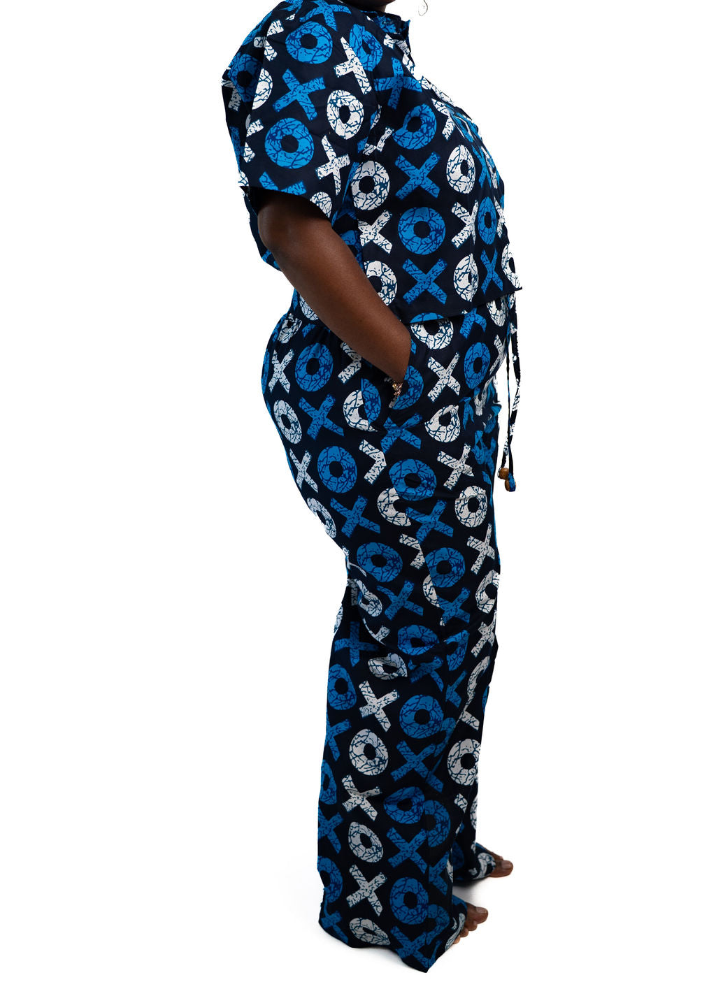 Blue Symbol Print Womens Pants Set — alternate view 02