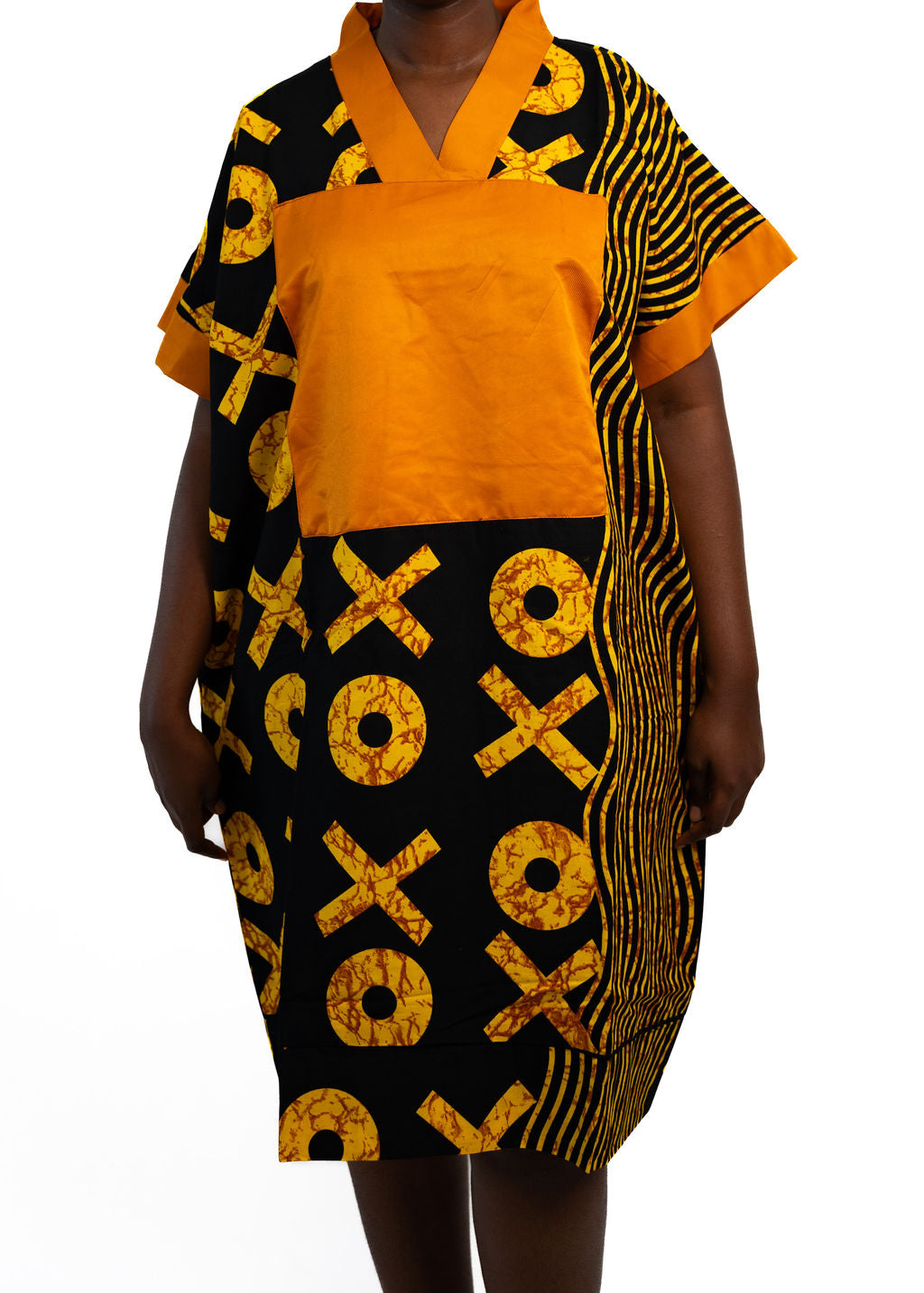 Yellow Black Symbol Print Dress — alternate view 02