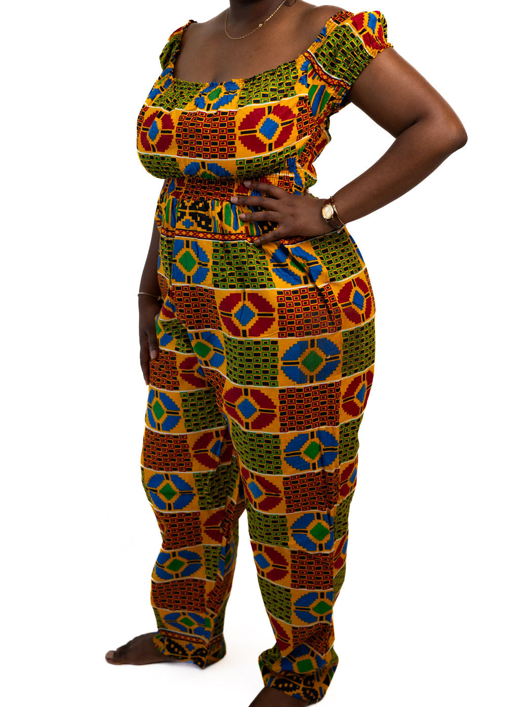 Multicolor African Print Jumpsuit — alternate view 02