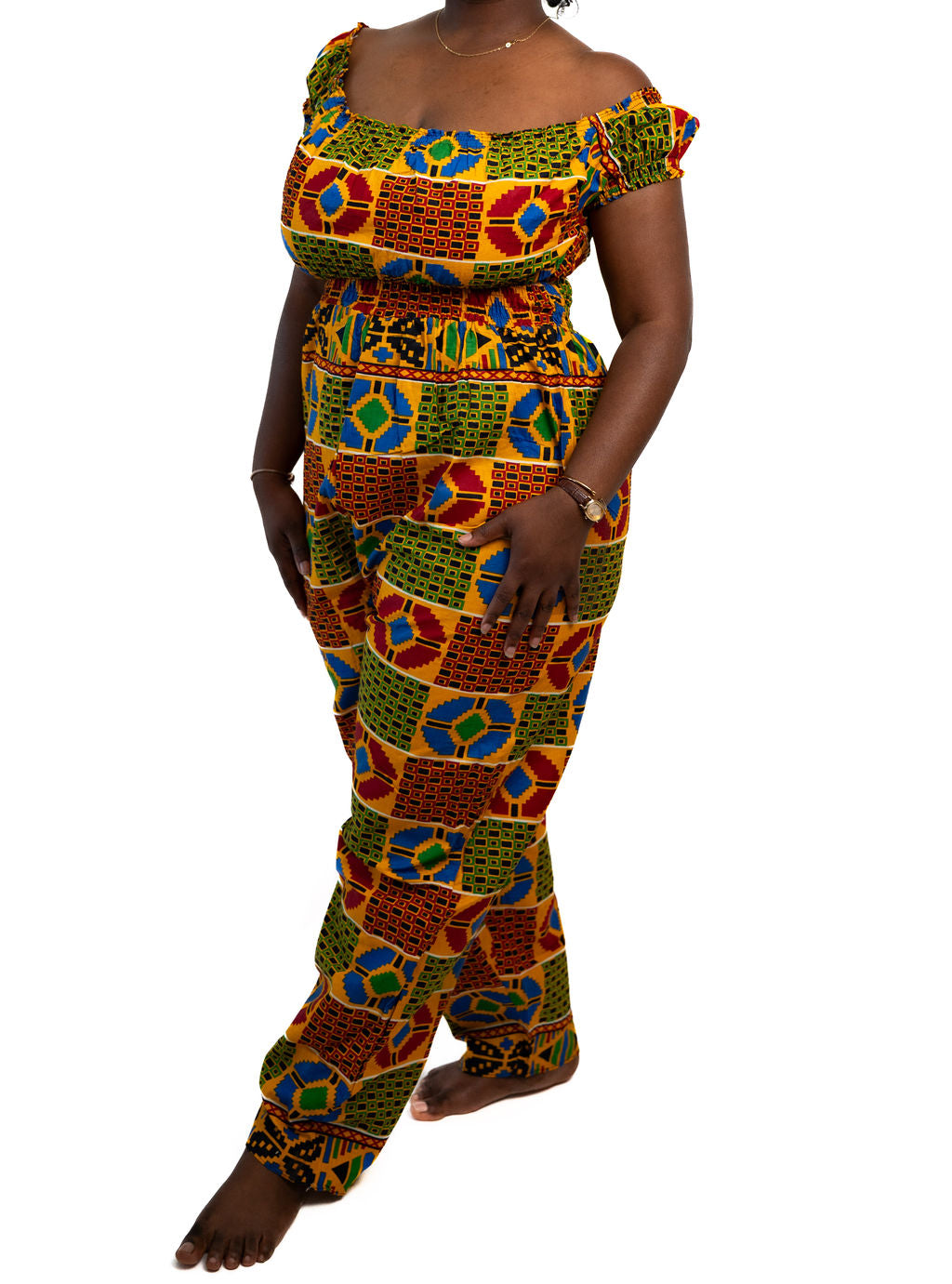 Multicolor African Print Jumpsuit — product view 06