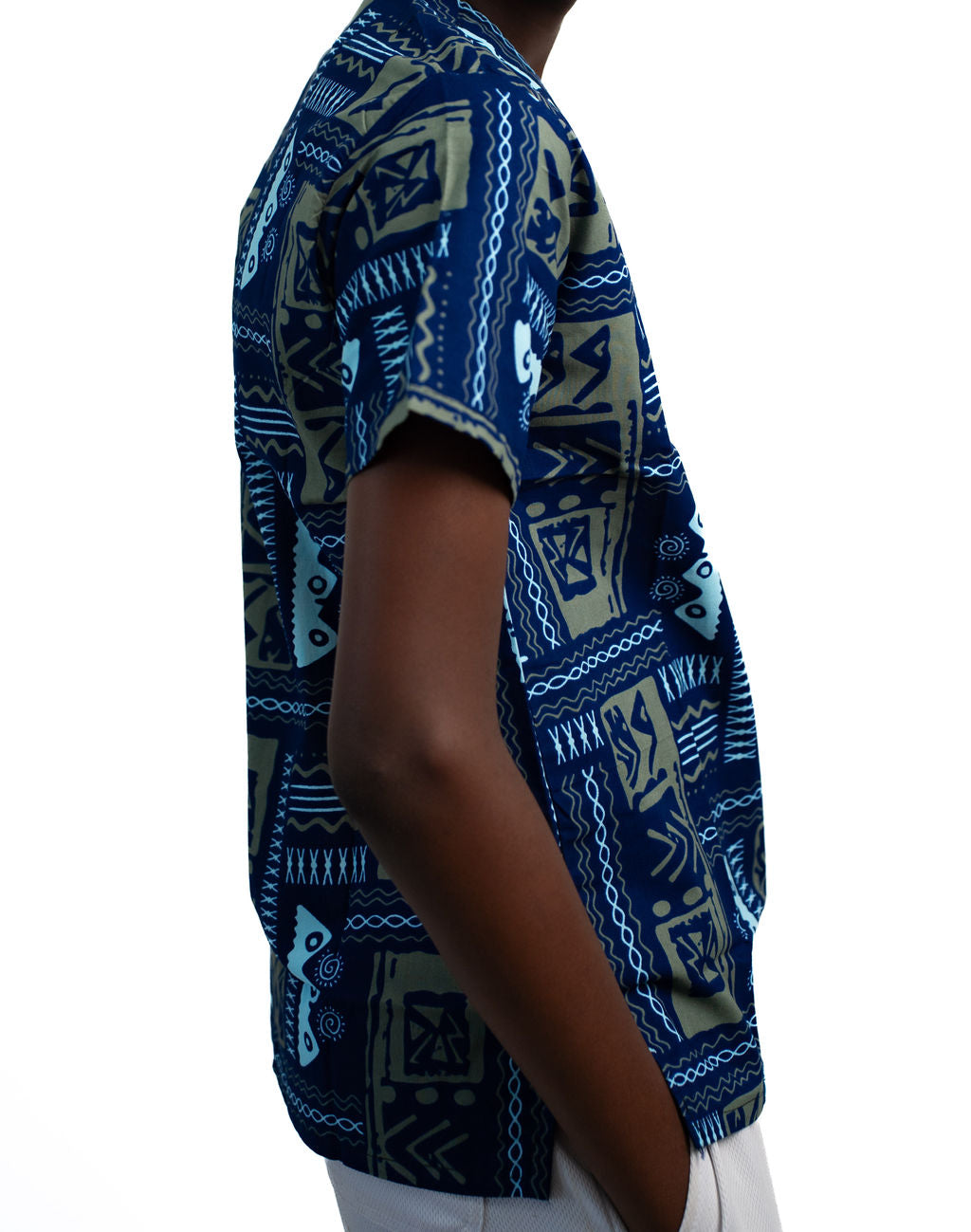 Blue Geometric Print Blouse — alternate view 02