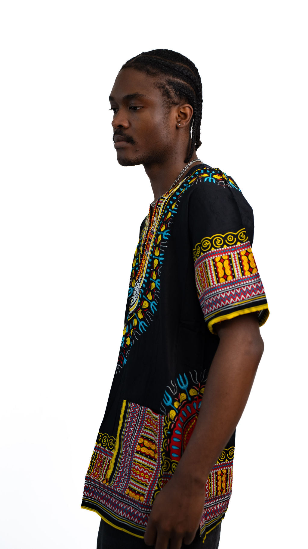 Black Multicolor Dashiki Shirt — product view 04