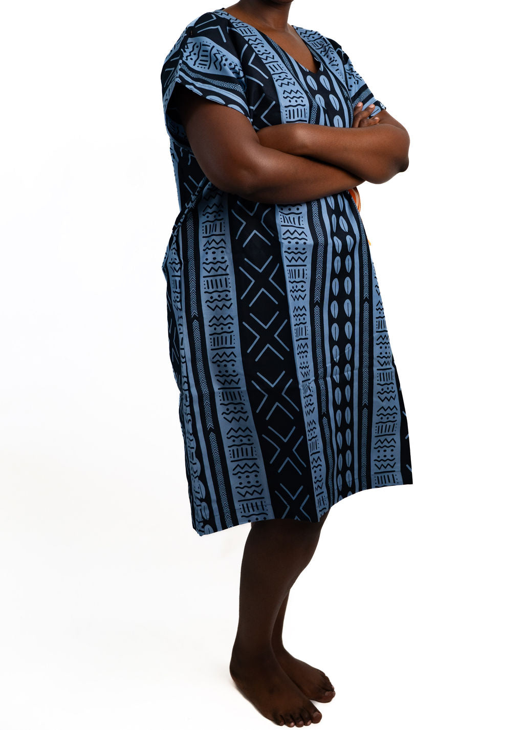 Blue Orange Pocket Dress — product view 04