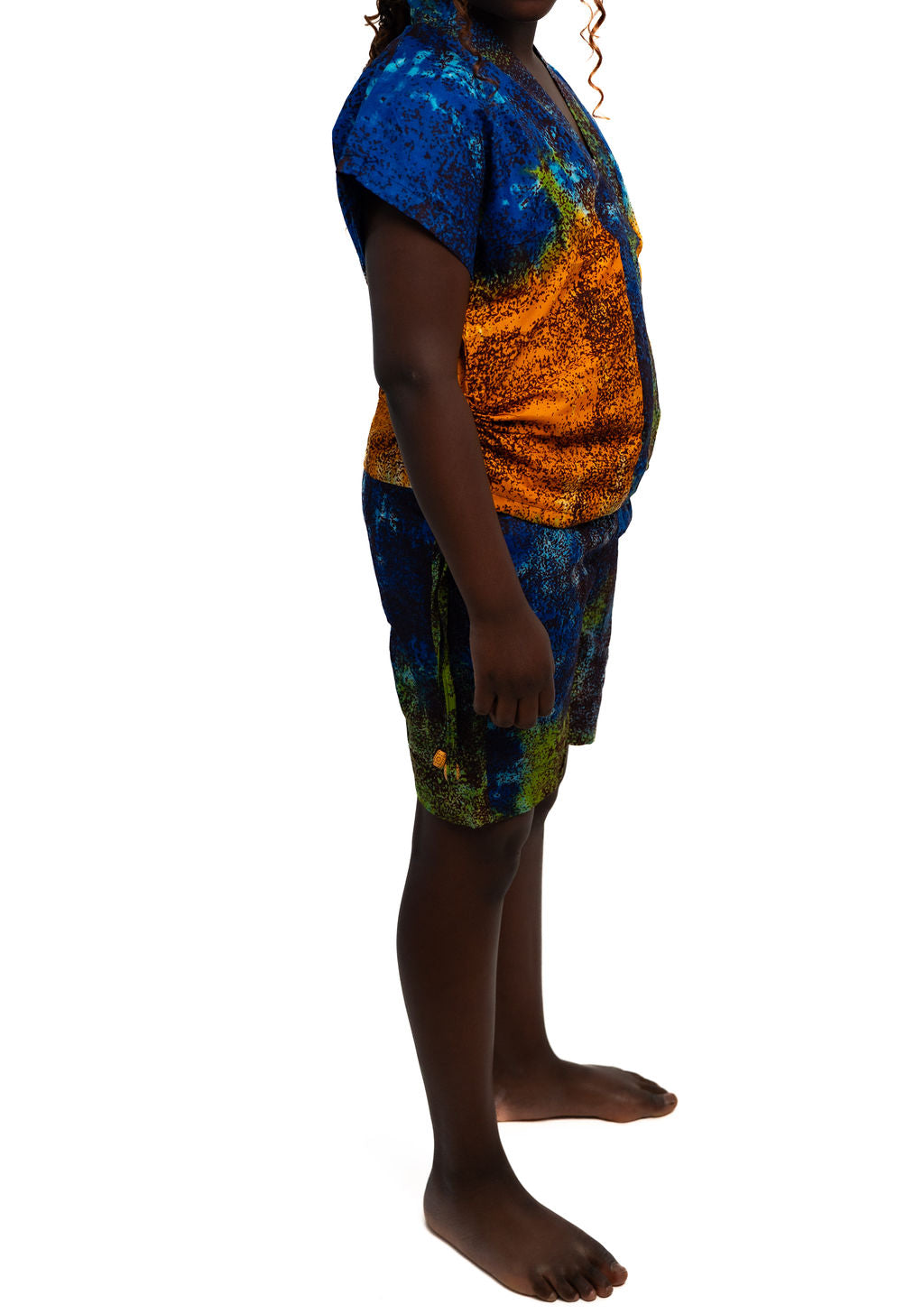 Blue Orange Matching Shorts Set — alternate view 02