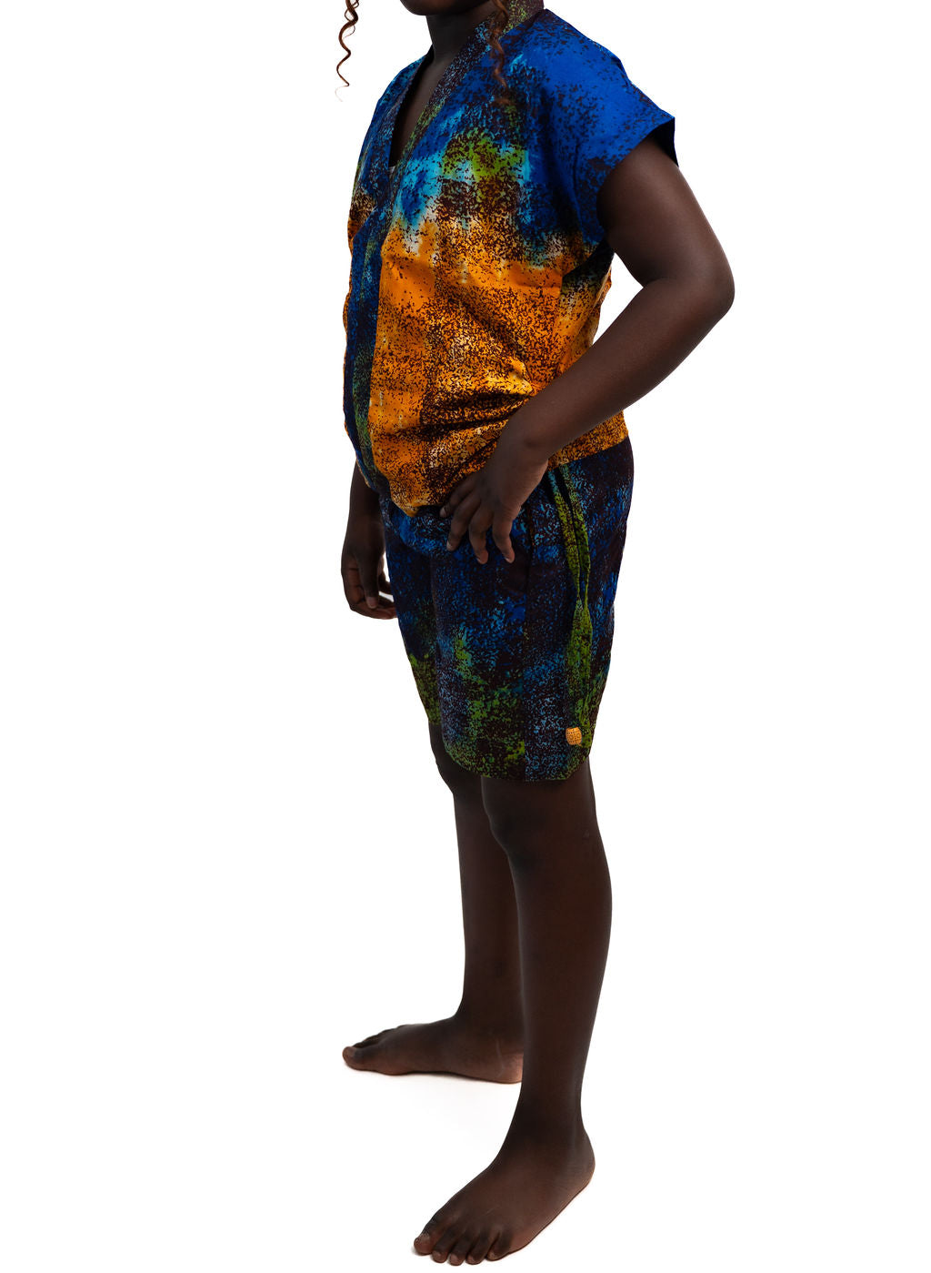 Blue Orange Matching Shorts Set — product view 04