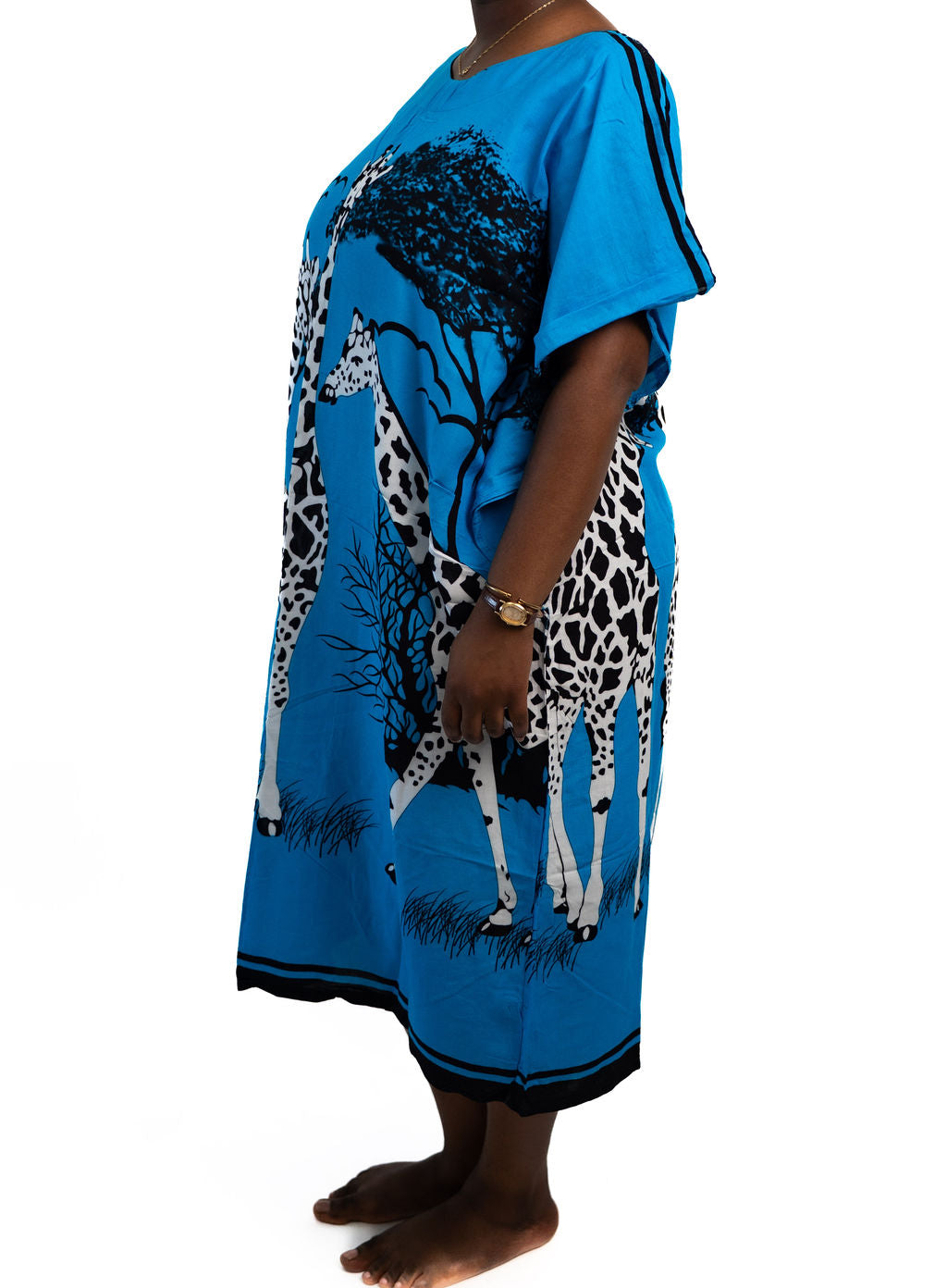 Turquoise Giraffe Print Dress — alternate view 02