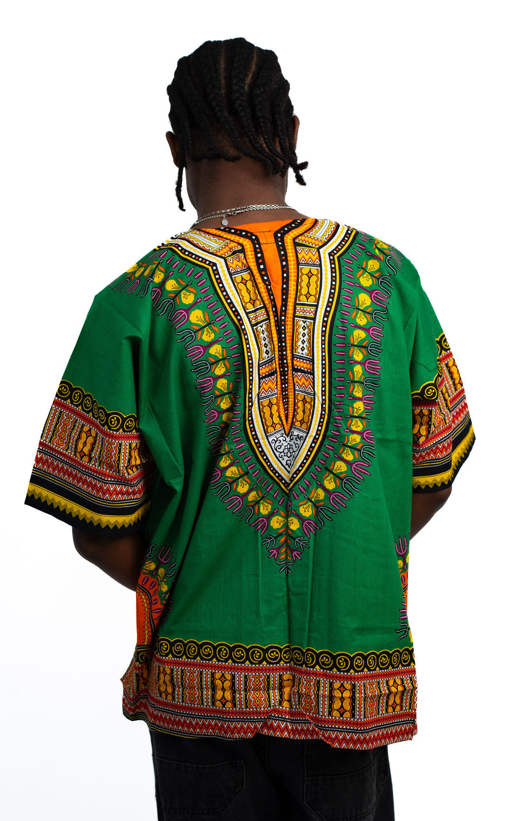 Green Multicolor Dashiki Shirt — product view 04