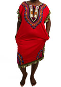 Red Dashiki Dress — main view 01