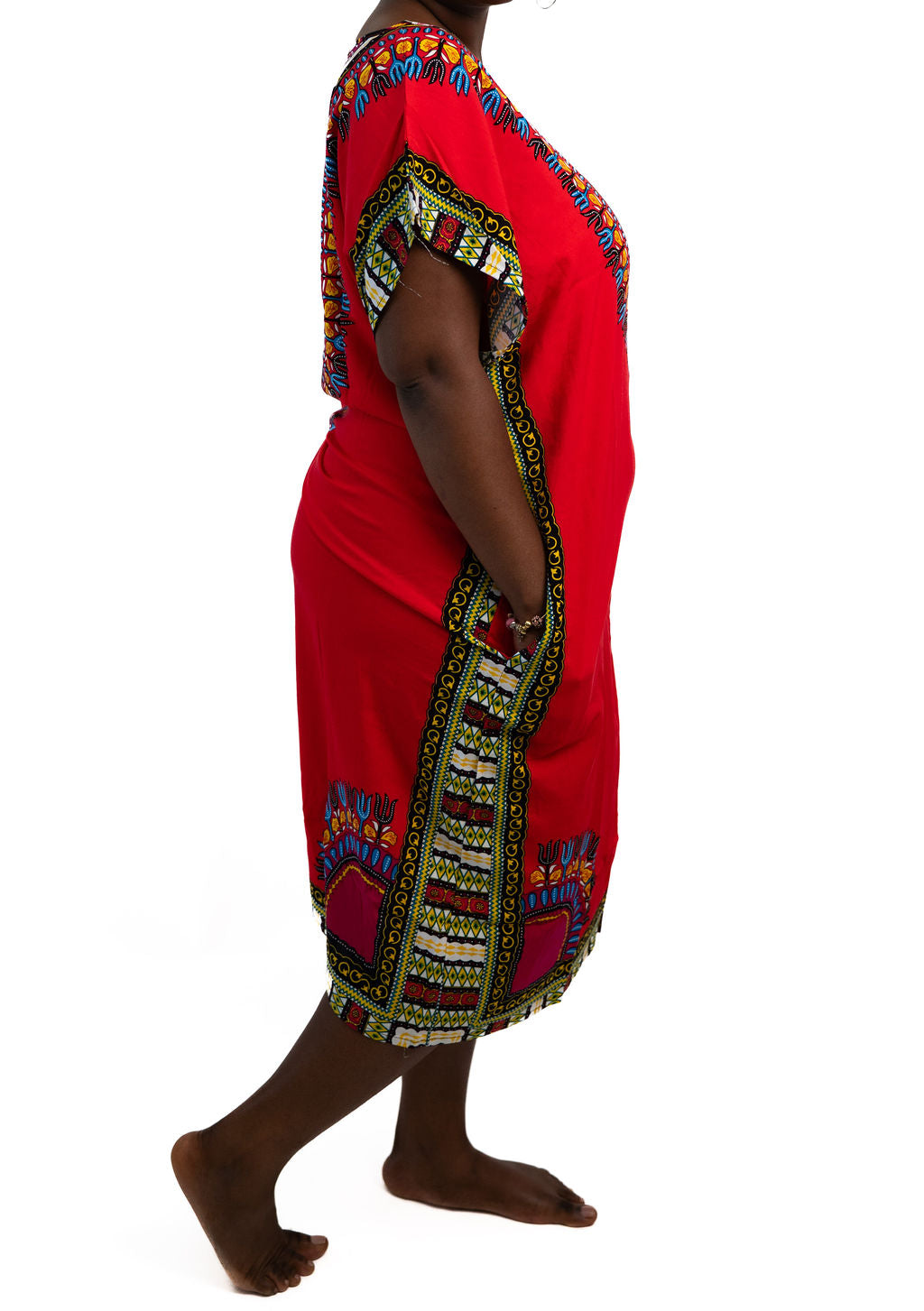 Red Dashiki Dress — alternate view 02