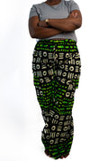 Black Green Symbol Wide Leg Pants — main view 01