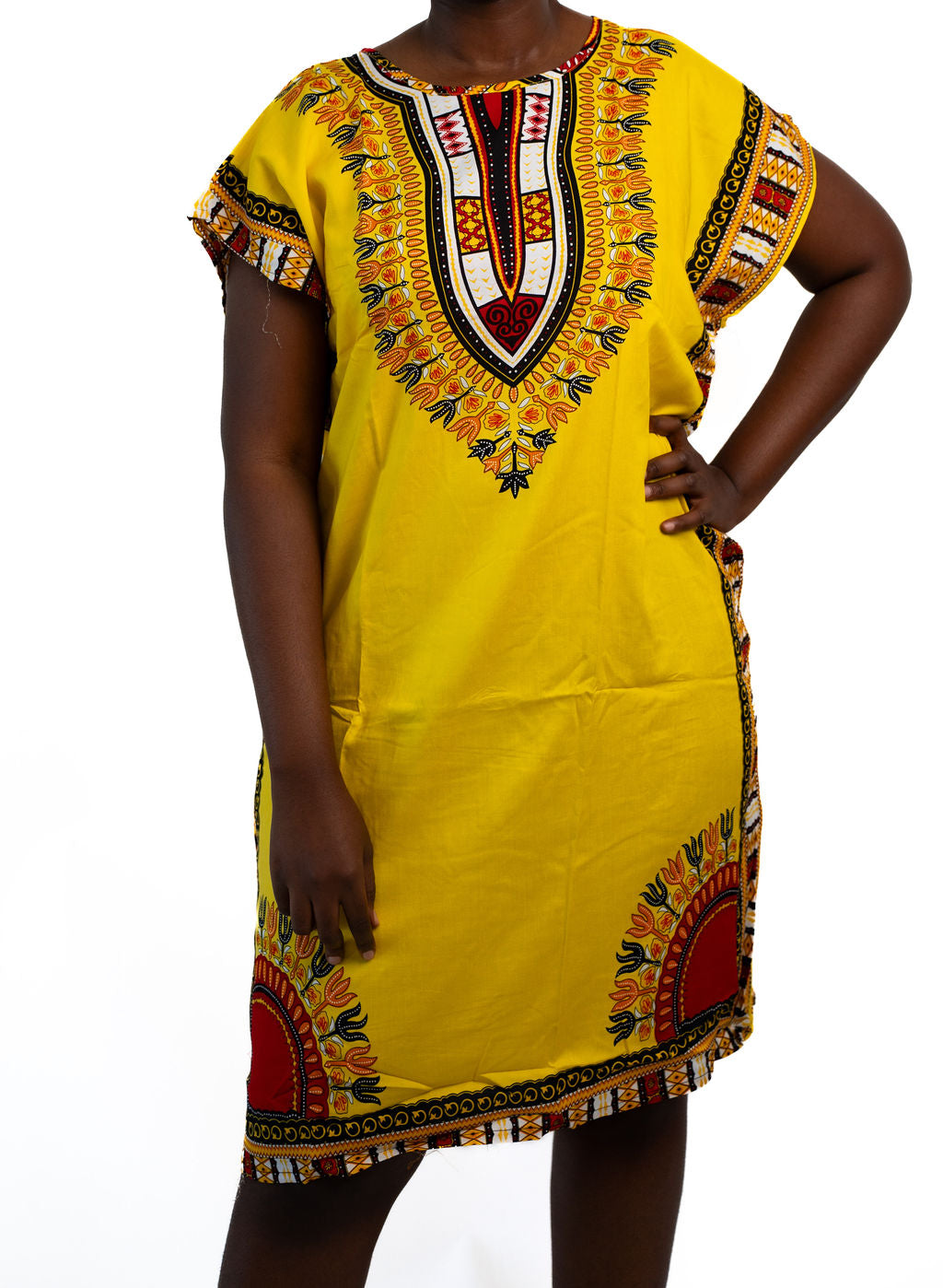 Yellow Dashiki Dress — main view 01