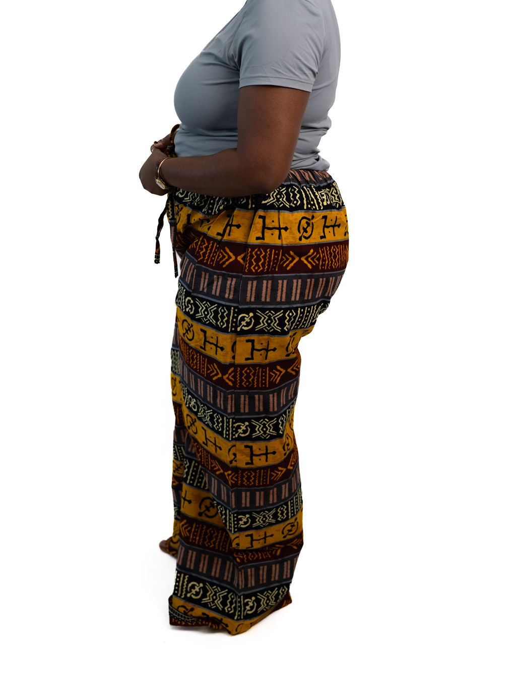 Brown Orange Symbol Wide Leg Pants — alternate view 02