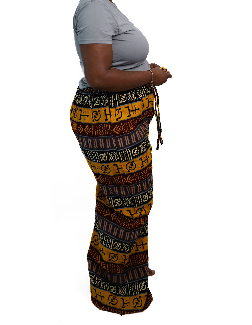 Brown Orange Symbol Wide Leg Pants — product view 04