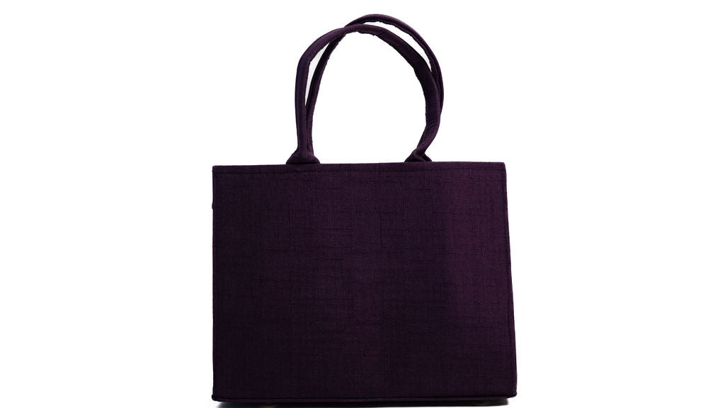 Purple Floral Panel Tote Bag — product view 03
