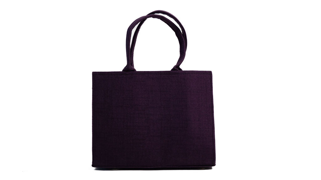 Purple Floral Panel Tote Bag — product view 04