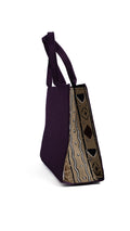 Purple Beige Panel Tote Bag — main view 01