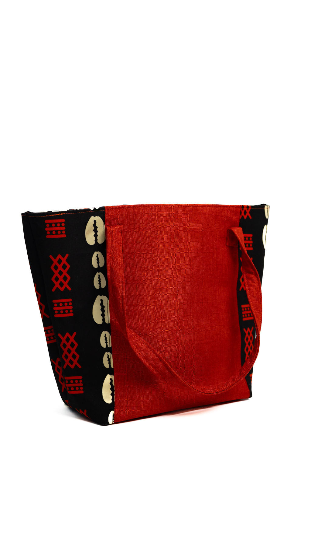 Red Black Panel Tote Bag — alternate view 02