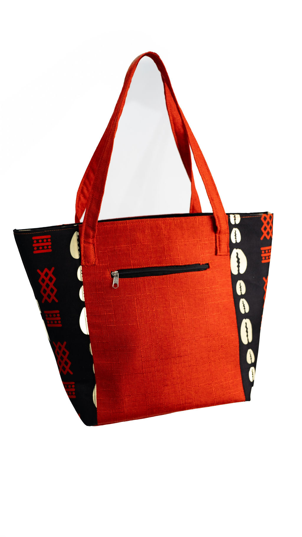 Red Black Panel Tote Bag — product view 04