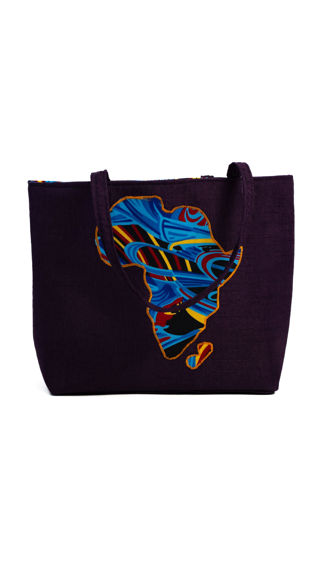 Purple Africa Map Tote Bag — alternate view 02