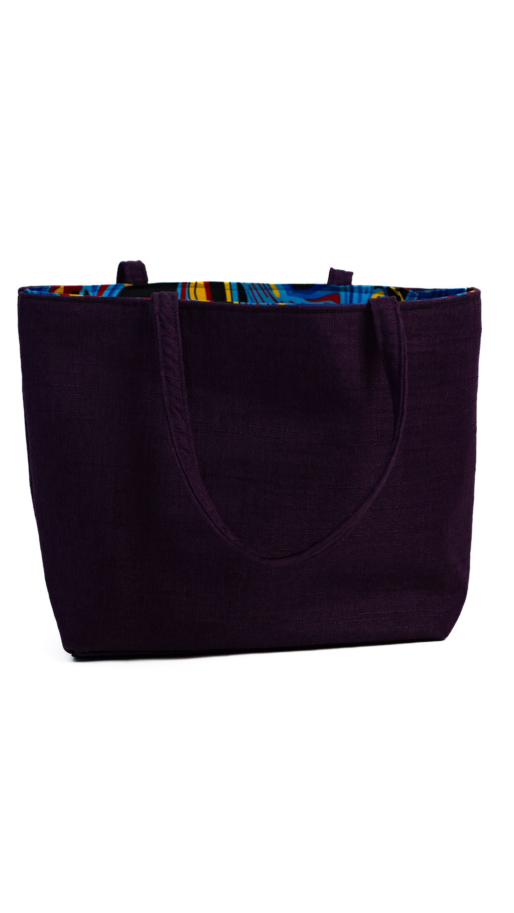 Purple Africa Map Tote Bag — product view 04