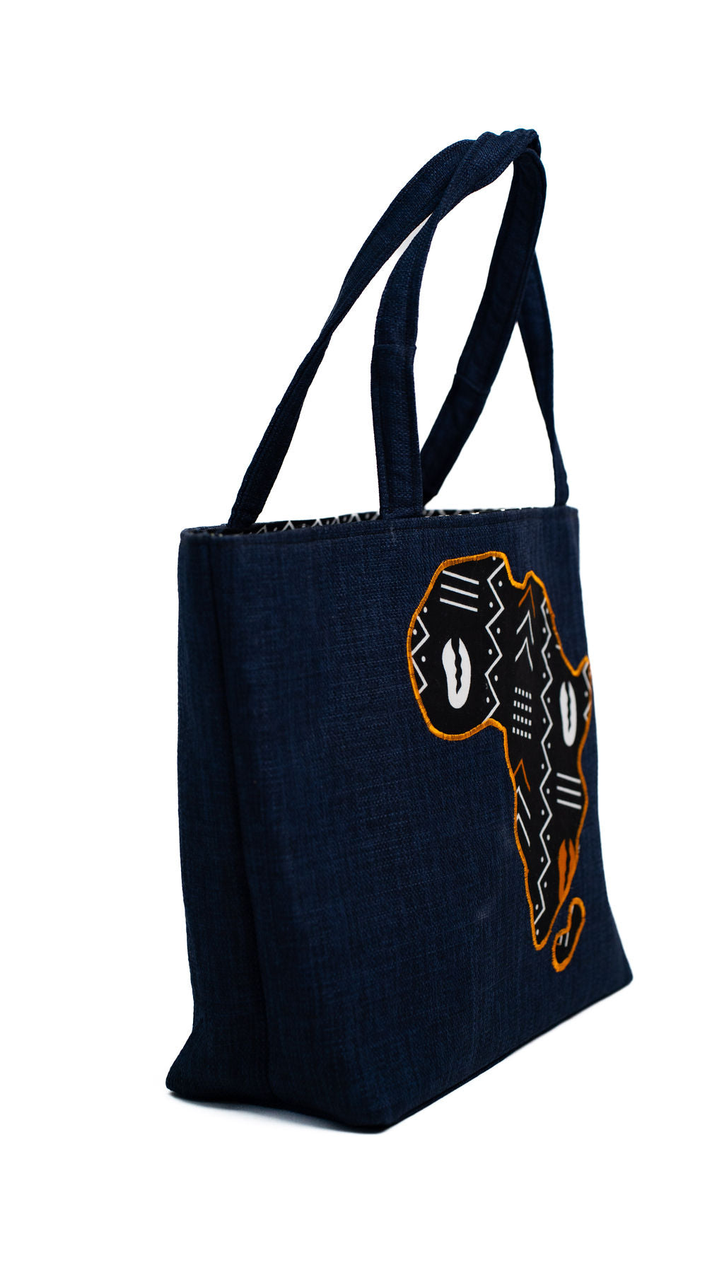 Navy Africa Map Tote Bag — alternate view 02