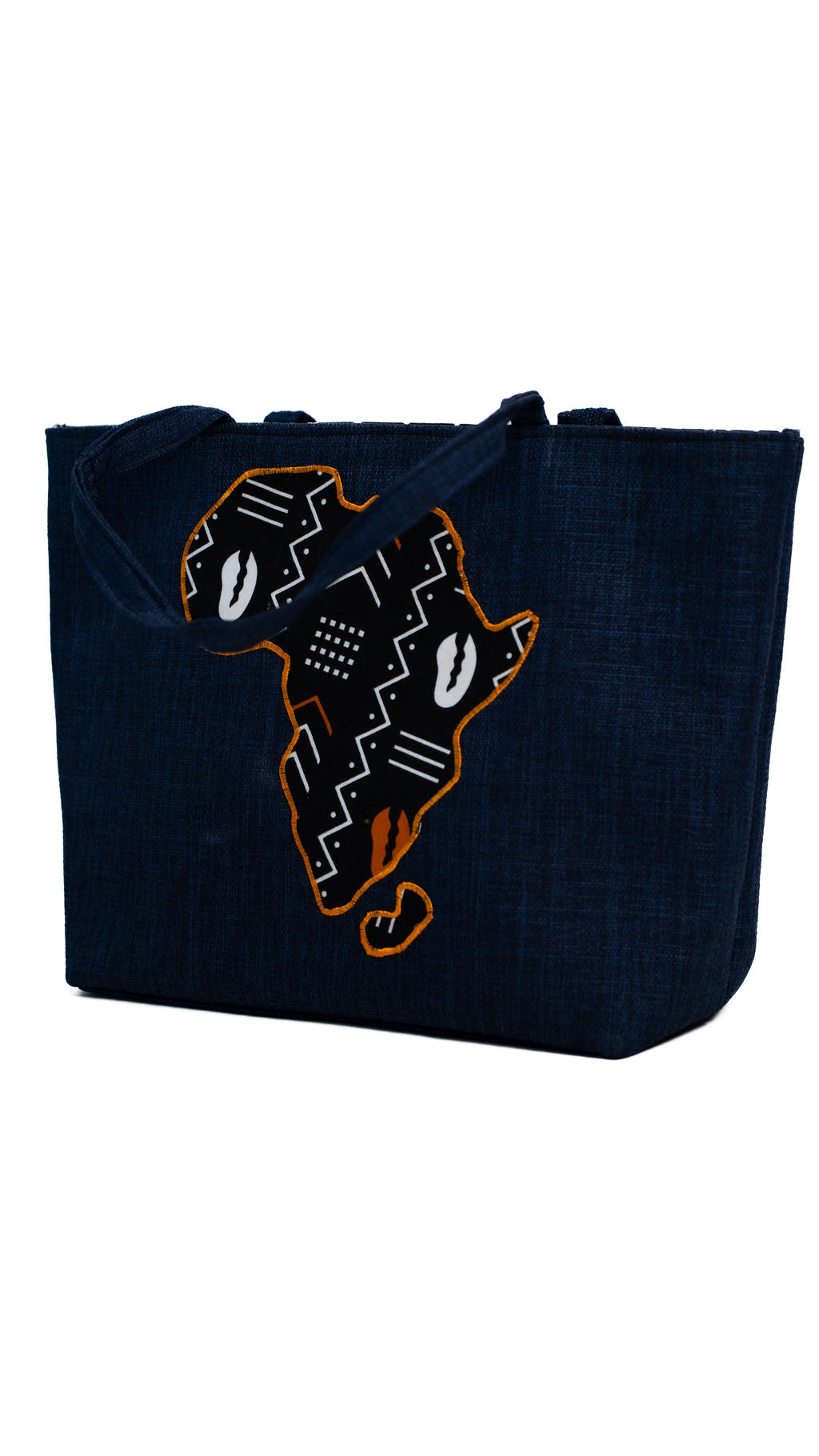 Navy Africa Map Tote Bag — product view 05