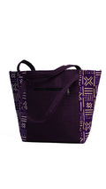 Purple Geometric Panel Tote Bag — main view 01