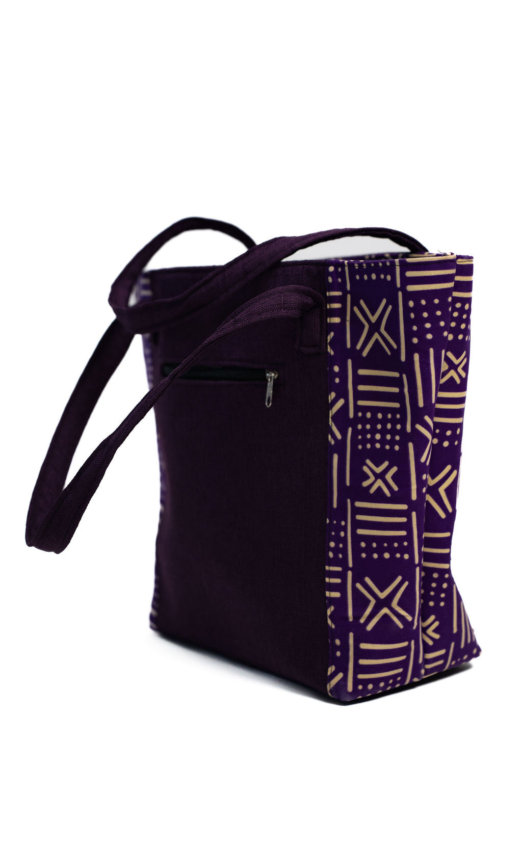 Purple Geometric Panel Tote Bag — alternate view 02