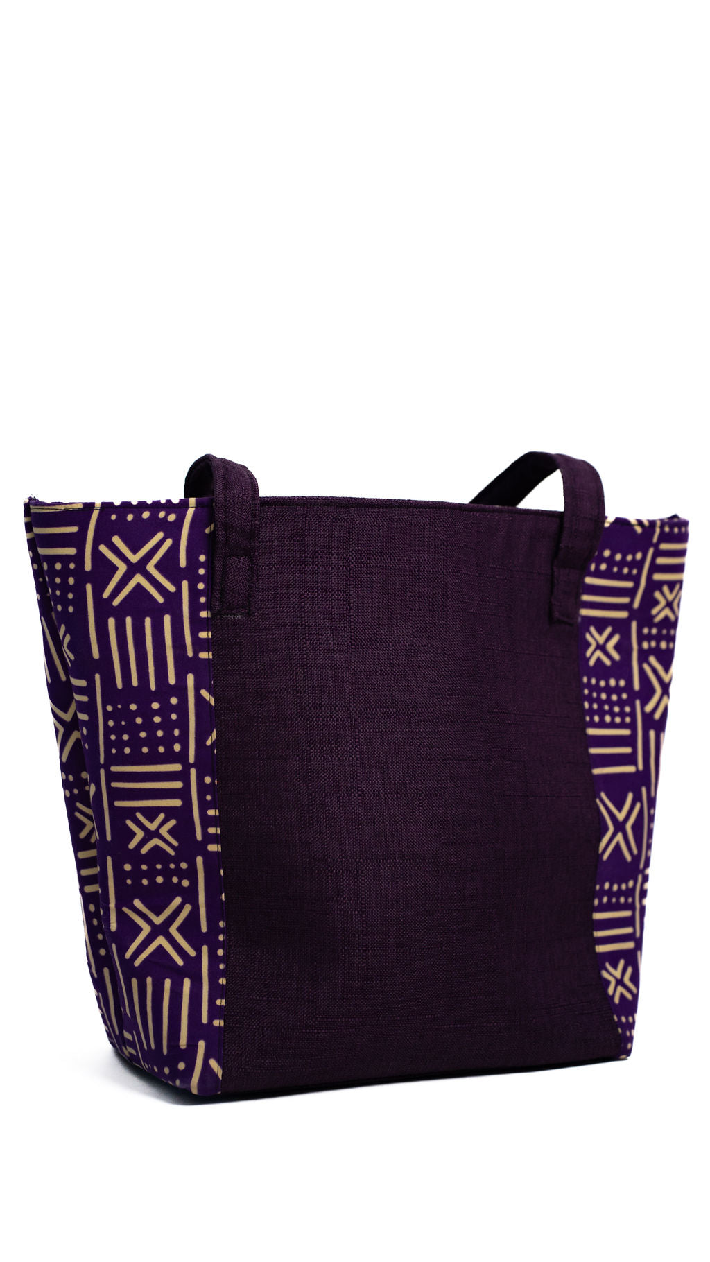 Purple Geometric Panel Tote Bag — product view 03