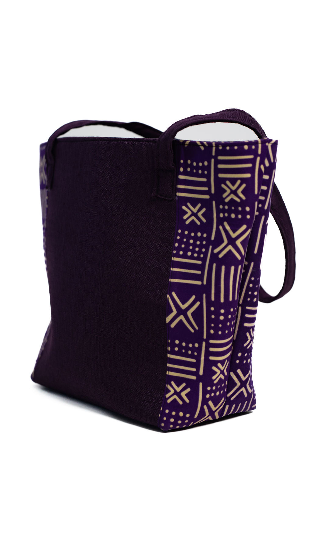 Purple Geometric Panel Tote Bag — product view 04