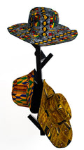 Assorted African Print Hats Display — main view 01