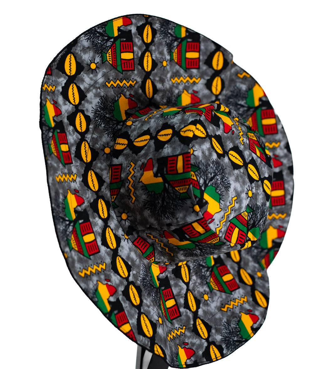 Gray Multicolor Wide Brim Hat — alternate view 02